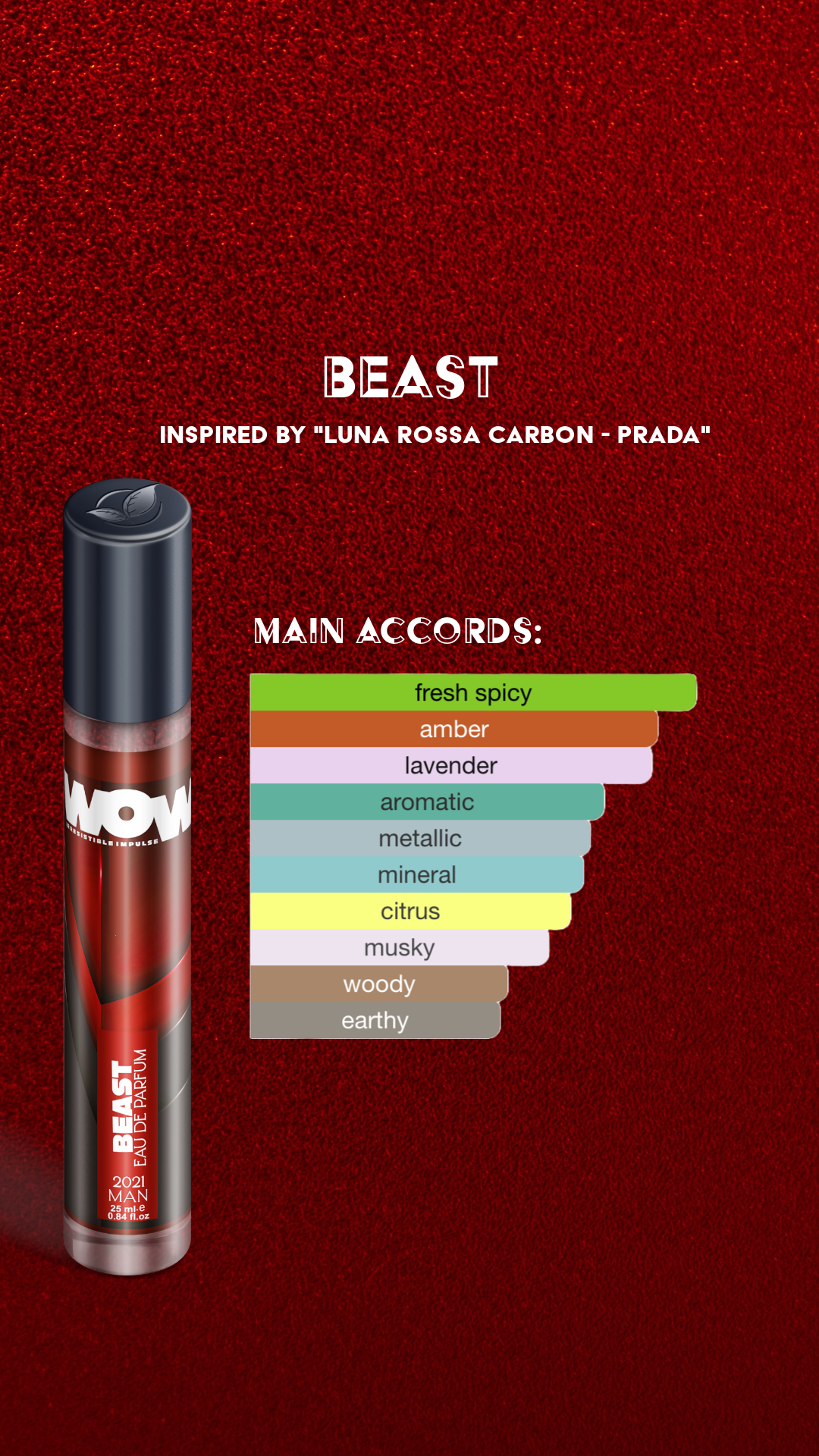 WOW BEAST Eau De Parfum 25ml Men